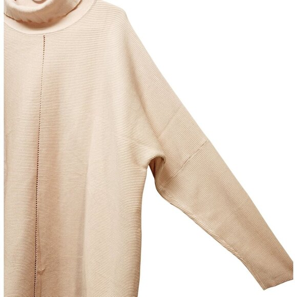 Womens Knitted Sweater Dress Fall Long Sleeve Turtleneck over Size Dress Size M - Picture 7 of 16
